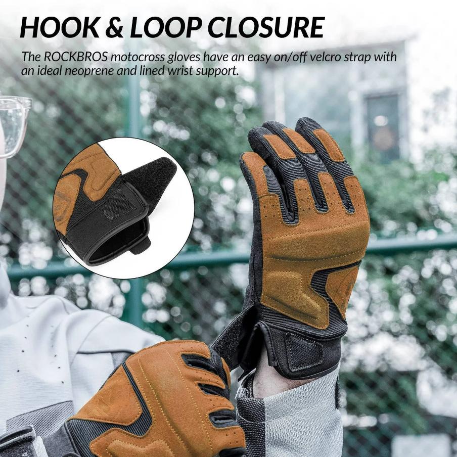 ROCKBROS Guantes de Moto Pantalla Táctil a Prueba de Viento Guantes de Moto para Hombres