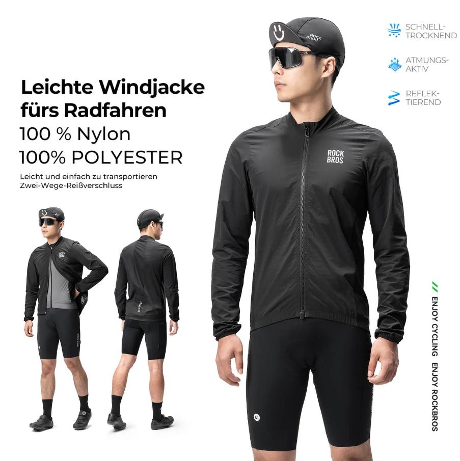 Chaqueta de bicicleta ligera para hombre