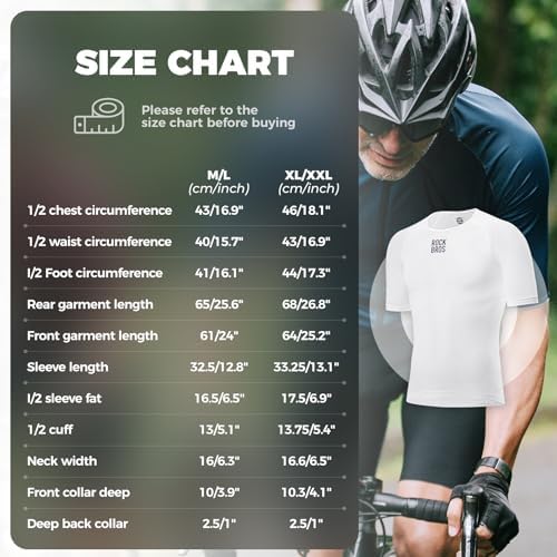 ROCKBROS Camiseta Ciclismo Hombre Manga Corta Camisetas Ciclismo Transpirable Secado Rápido Camiseta de Ciclismo Masculino para Ciclismo Correr Bicicleta de Carretera MTB