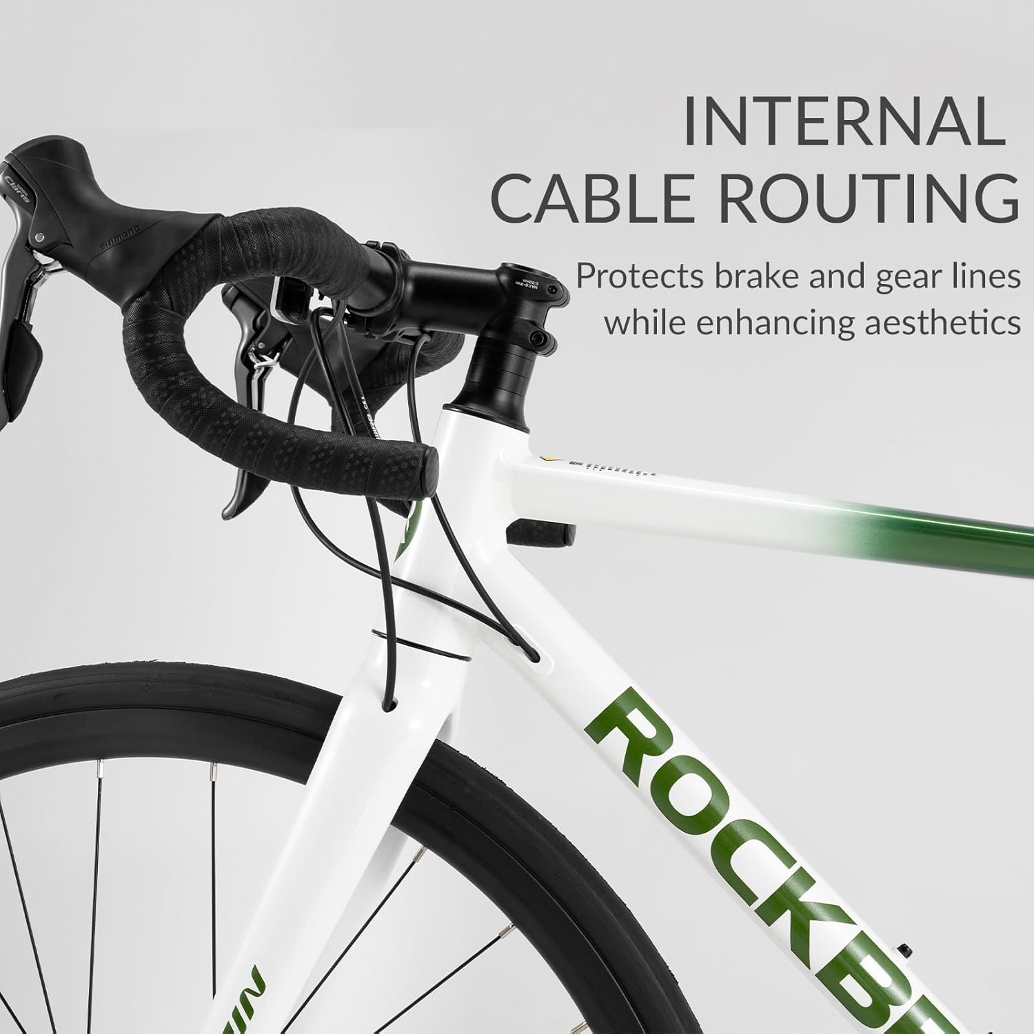 BICICLETAS DE CARRETERA ROCKBROS SPIN W2M, marco de aluminio, Shimano Claris 2×8 velocidades, frenos de disco mecánicos, bicicleta ligera para mujeres y hombres, comodidad y control en viajes largos