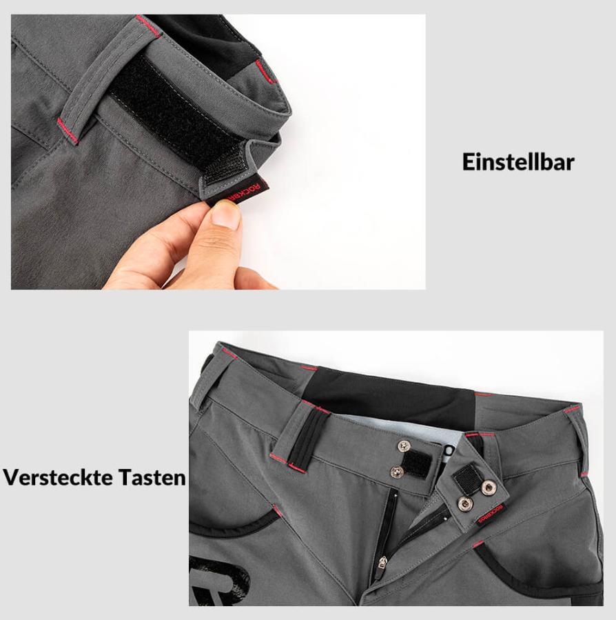 ROCKBROS Pantalones cortos de ciclismo para hombre, transpirables, a prueba de golpes, para bicicleta