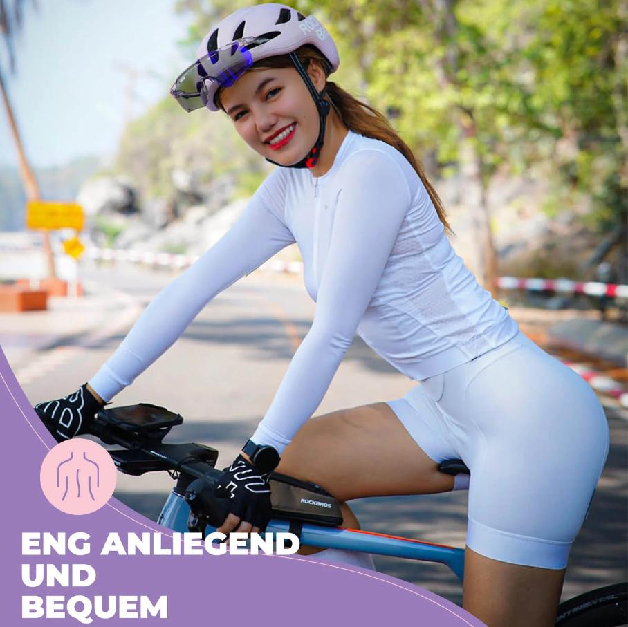 ROCKBROS TVI Camiseta Ciclismo Mujer de Manga Larga Ropa Ciclismo para MTB y Bicicleta de Carretera