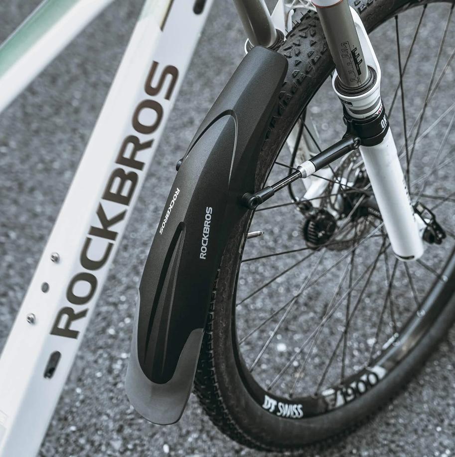 ROCKBROS Bicicleta Guardabarros Juego Delantero/Trasero Guardabarros de Bicicleta Flexible Guardabarros de Bicicleta Ajustable de Material PP con Goma de PET para 26-29 Pulgadas Ruedas Incluye Accesorios