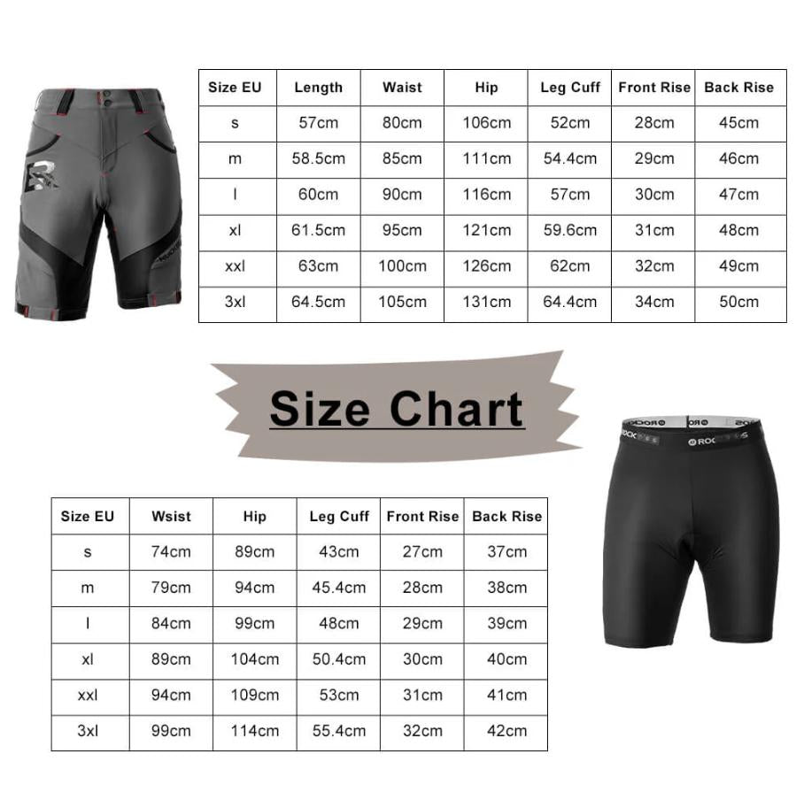 ROCKBROS Pantalones cortos de ciclismo para hombre, transpirables, a prueba de golpes, para bicicleta