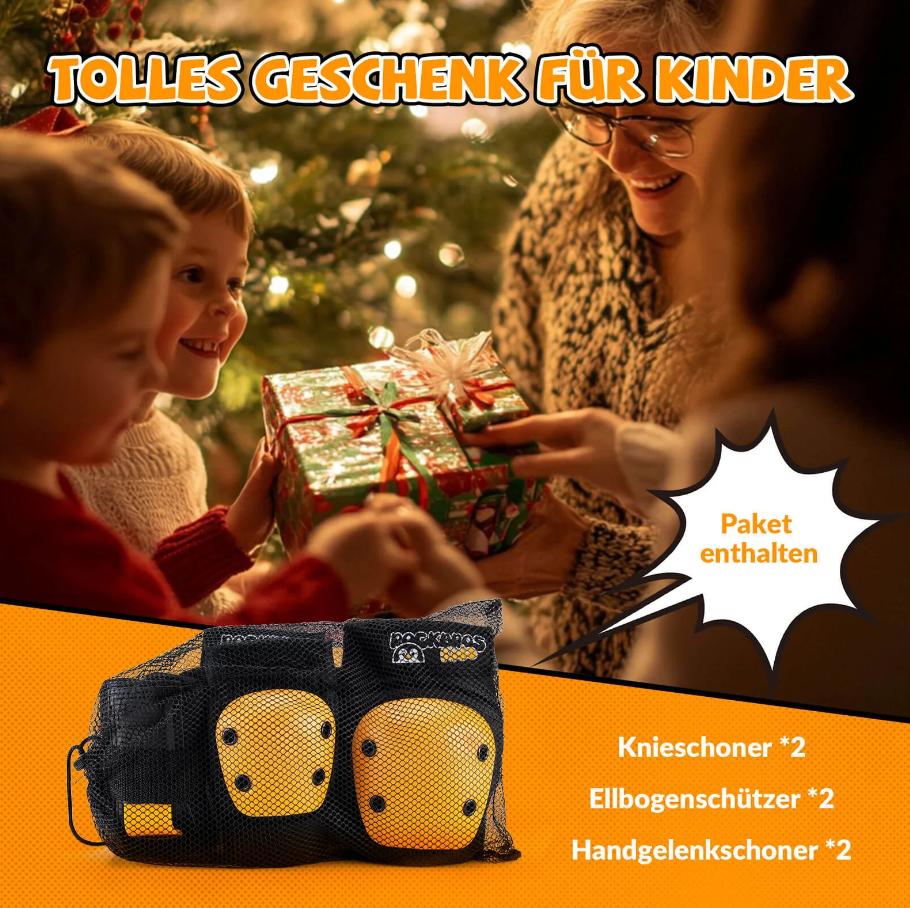 Rodilleras ROCKBROS para niños, set de almohadillas cómodas 6 en 1, protectores para ciclismo y deportes