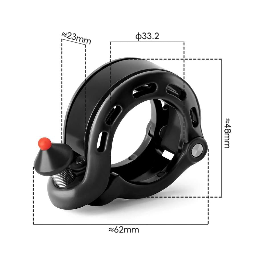 ROCKBROS campana de bicicleta oculta 100 dB resistente a la lluvia y al óxido con 5 colores para manubrio compatible con 22,2 mm/25,4 mm/31,8 mm portátil y cómoda