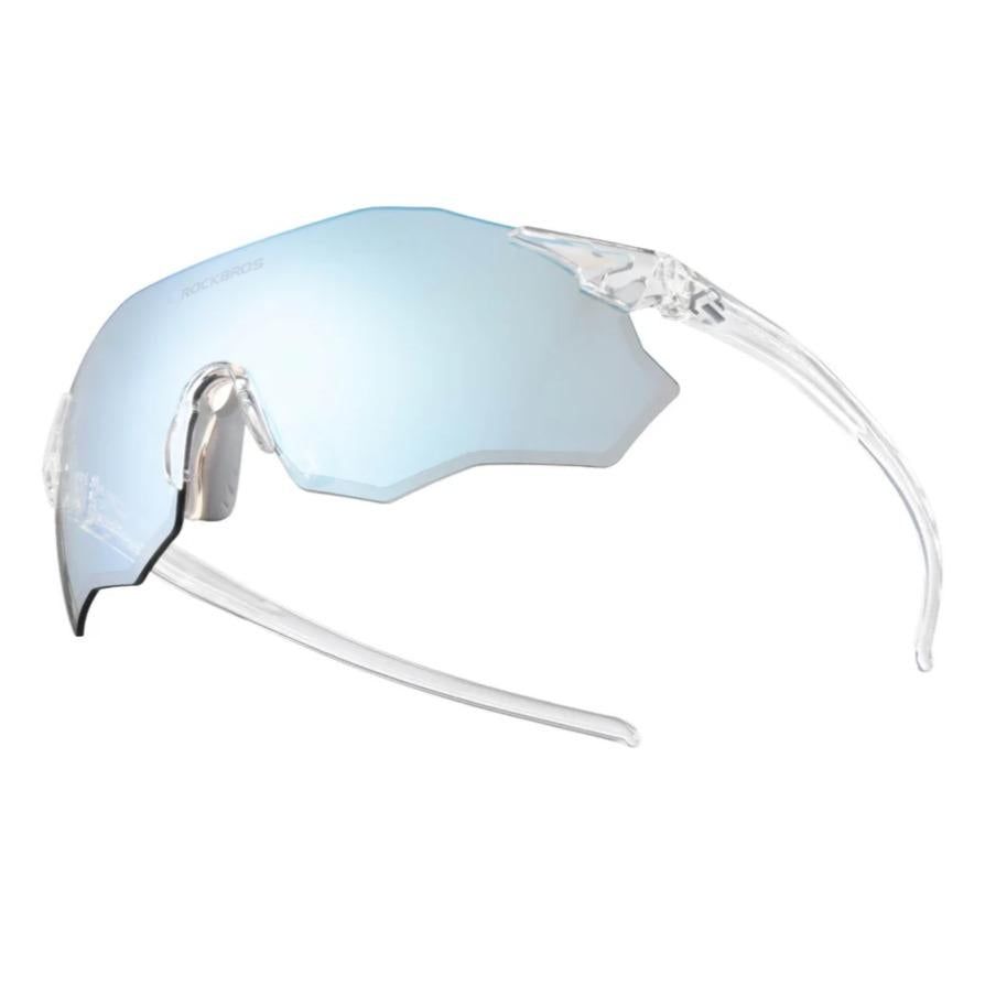 ROCKBROS Gafas de ciclismo Unisex Gafas de sol fotocromáticas Polarizadas Protección UV400 Sin montura Material TR90 22 g Bisagras de doble resorte Almohadillas de silicona antideslizantes Gafas de sol natural material Gafas deportivas