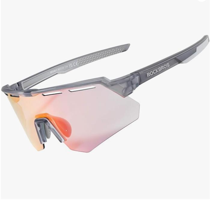 ROCKBROS Gafas de ciclismo Cambio de Color para Miopes Hombres Mujeres Corriendo al aire libre Deportes Bicicleta de carretera Gafas a prueba de viento