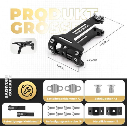 ROCKBROS Adaptador Portabotellas Bicicleta Aluminio Ajustable Soporte