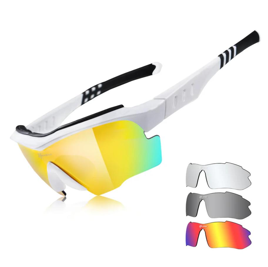 ROCKBROS Gafas de ciclismo polarizadas con lentes intercambiables protección UV deportivas unisex gafas pp