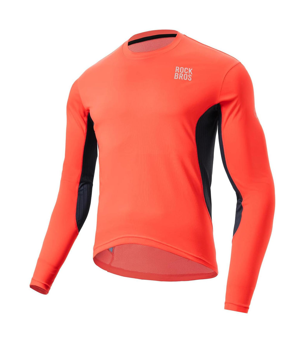 ROCKBROS camiseta de ciclismo para hombre manga larga transpirable de secado rápido con bolsillos para bicicleta de montaña y descenso MTB gris