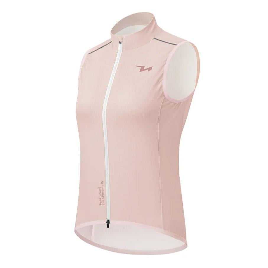 ROCKBROS chaleco de ciclismo para mujer cortavientos, ultraligero y transpirable, ajuste entallado con elementos reflectantes, cremallera bidireccional YKK para máxima libertad de movimiento
