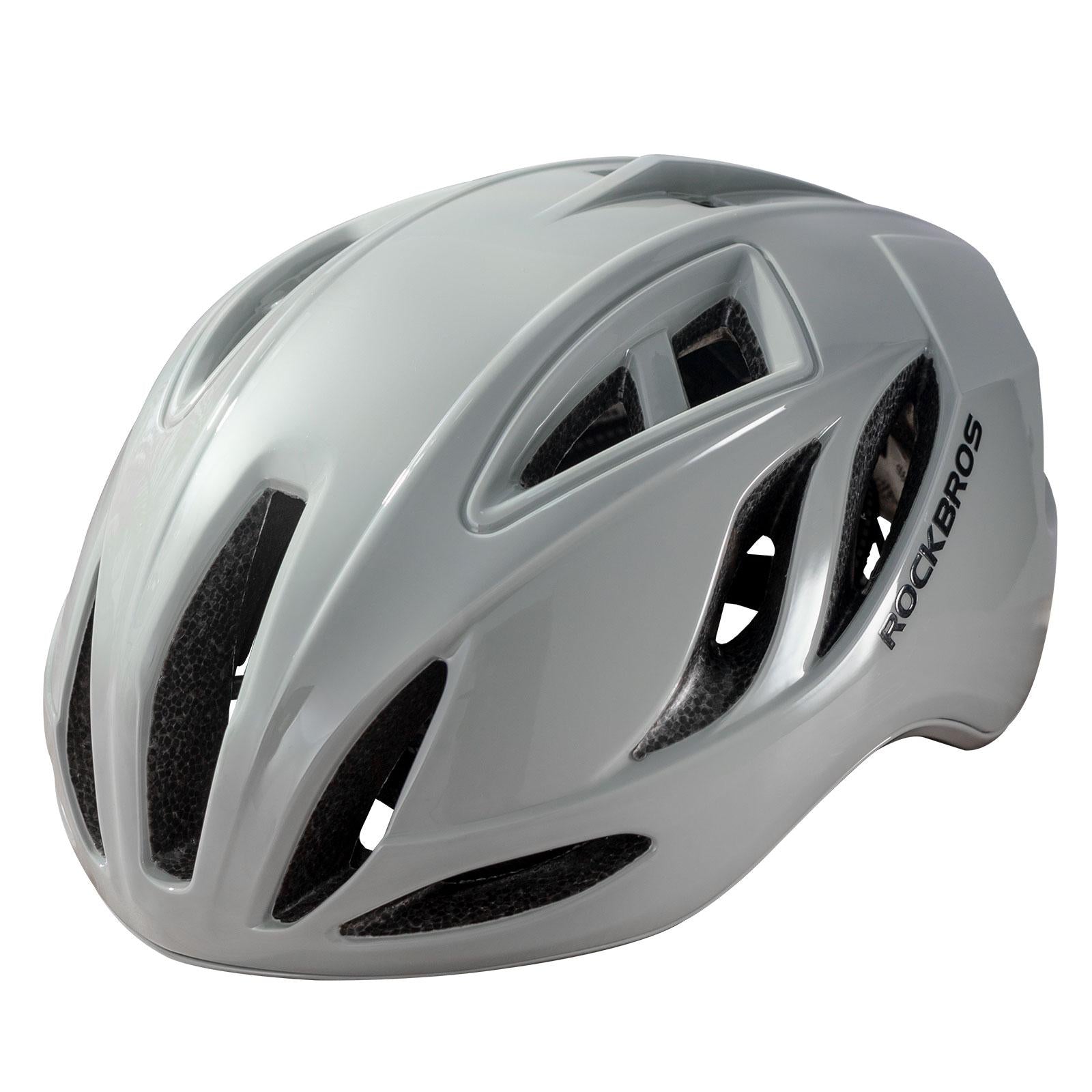 ROCKBROS Casco de bicicleta certificado CE 58-62 cm Casco urbano ajustable Ventilación Unisex Carcasa de policarbonato (PC) y forro de EPS Materiales de alta calidad Acolchado desmontable y correa de barbilla