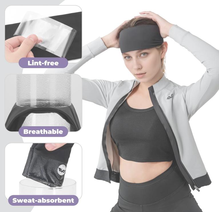 ROCKBROS TVI Bandas para la cabeza Deportivas Diadema para mujer Elástico Absorbente de sudor para correr Yoga Running Ciclismo Fitness Hairband Pañuelo en la cabeza