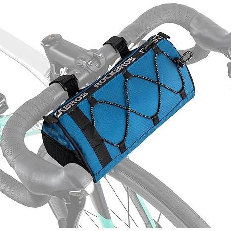 ROCKBROS Bolsa de Manillar Bolsa de Bicicleta Multifuncional Manillar Bolsa de Bicicleta con Correa de Hombro 1,5L