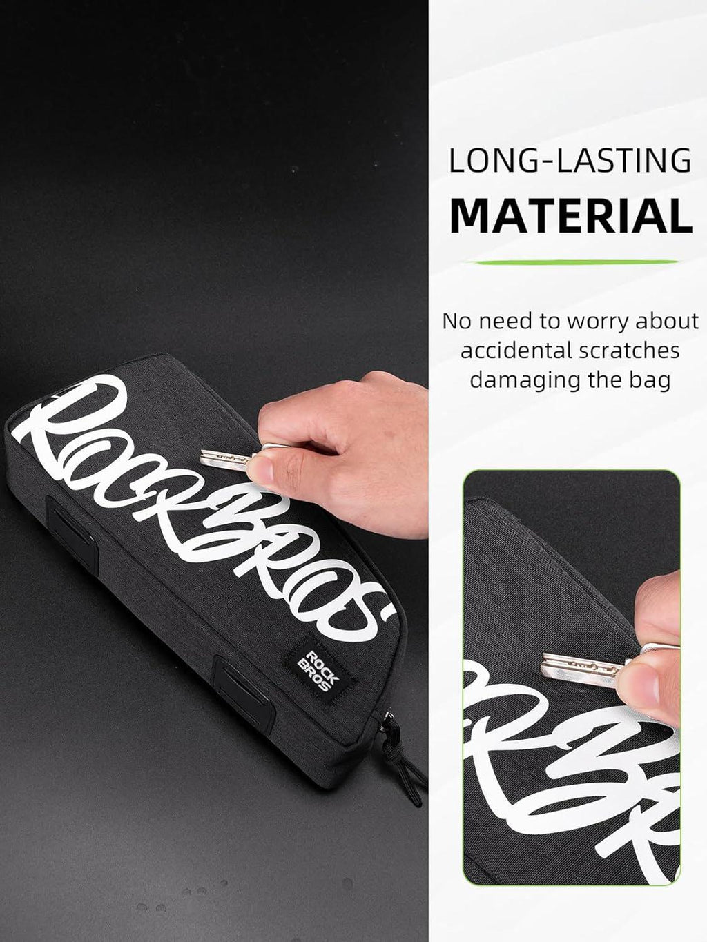 RockBros Bolsa de Tubo Superior Bolsa de Marco 0.8L con Diseño Aerodinámico y Tela de Poliéster de Alta Calidad para Ciclismo de Montaña y Carretera