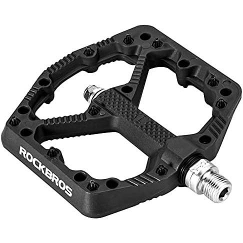 ROCKBROS Pedal de Bicicleta de Nylon MTB Pedal Antideslizante Resistente al Desgaste 9/16’’ Pedales para MTB, Bicicleta de Carretera, Bicicleta Eléctrica