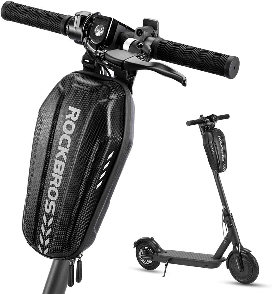 ROCKBROS Bolsa para scooter 2/3L, bolsa delantera para patinete eléctrico, bolsa de transporte para scooter, 100% impermeable y robusta (carcasa rígida de EVA), bolsa de manillar imprescindible para Xiaomi Mijia M365 / M365 Pro/Segway ES/Faltrad Eva