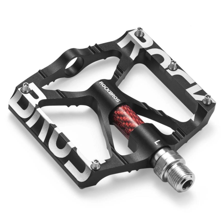 ROCKBROS Pedal de Bicicleta 9/16 Pulgadas Pedal de Bicicleta de Aleación de Aluminio MTB Pedal con Rodamientos Sellados & 100% Eje de Cromo-Molibdeno para Durabilidad y Función Antideslizante