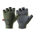 Guantes de Ciclismo de Medio Dedo Elásticos Interface - Cojín de Espuma de Alta Densidad Italiana, Diseño 3D Ergonómico, Ventilación Integral, Palma Antideslizante, Tiras de Liberación Rápida & Cobertura Extendida del Muñec