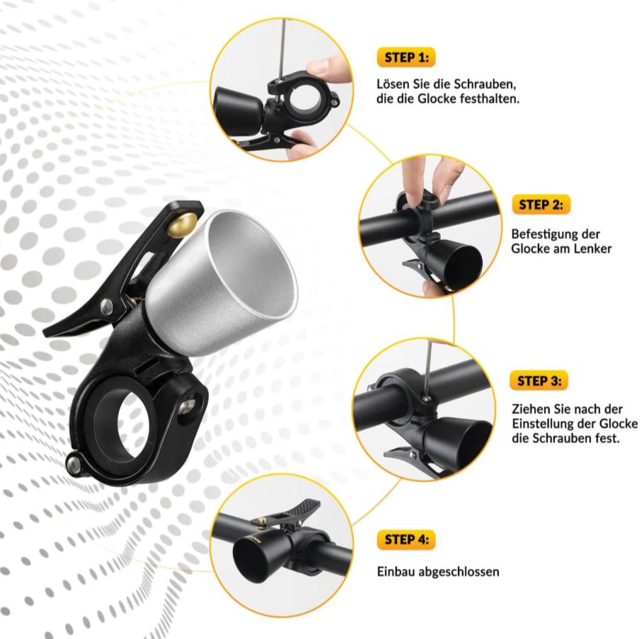 ROCKBROS timbre de bicicleta retro y potente para MTB y bicicletas de carretera, compatible con manubrios de 22–31,8 mm, diseño universal en aleación de cobre, fácil de usar