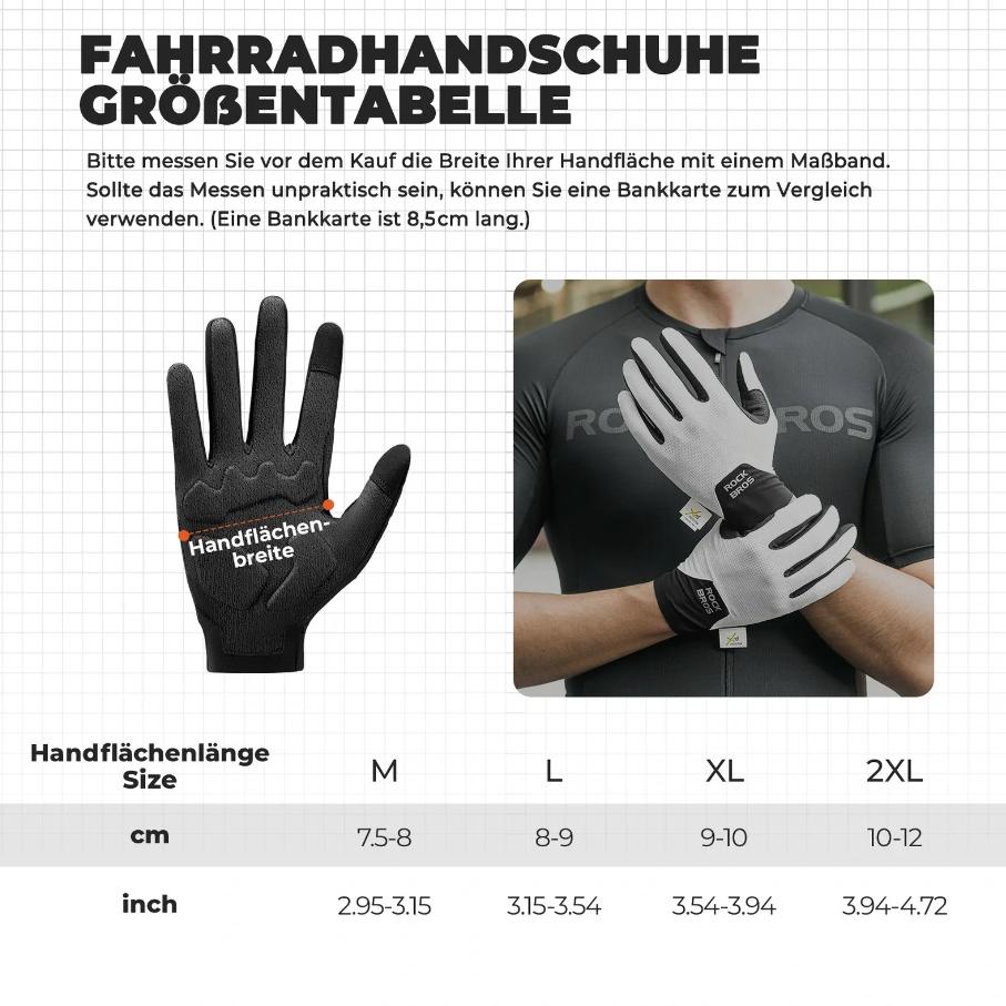 Guantes de bicicleta ROCKBROS con amortiguación de impactos