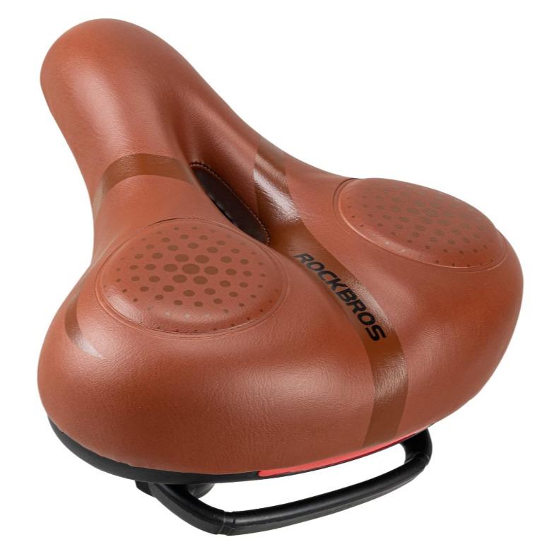 ROCKBROS sillín de bicicleta para mujeres y hombres con espuma viscoelástica cómoda, relieve que alivia la presión, para MTB, bicicletas urbanas y de trekking, ergonómico, transpirable, resistente al agua, accesorios para bicicletas urbanas, ciclismo