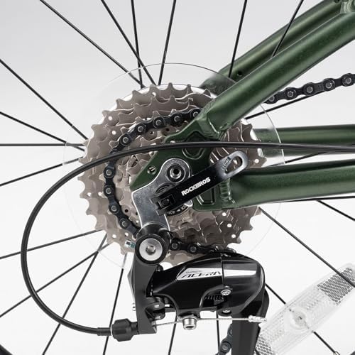 ROCKBROS bicicleta plegable de 20 inch de aluminio con 8 velocidades y frenos de disco, portátil y compacta para unisex (hombres y mujeres), diseño de plegado rápido, lista para la ciudad, duradera