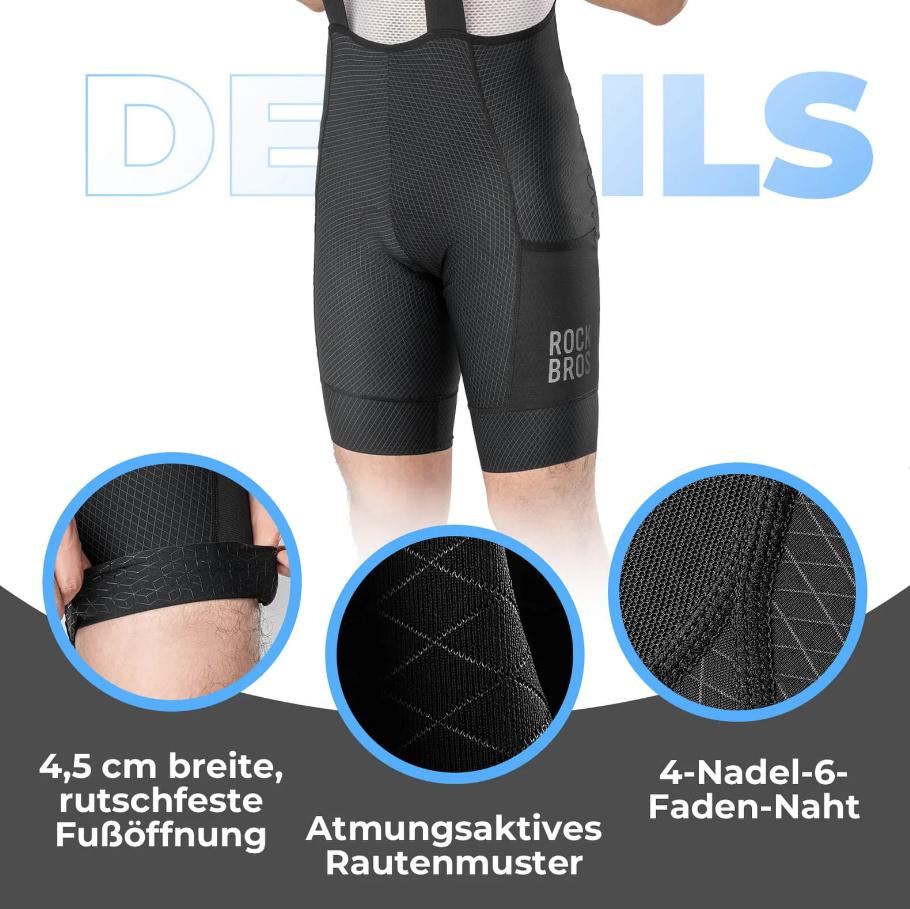 Pantalones de Ciclismo para Hombre con Almohadilla de Gel Transpirable para Verano