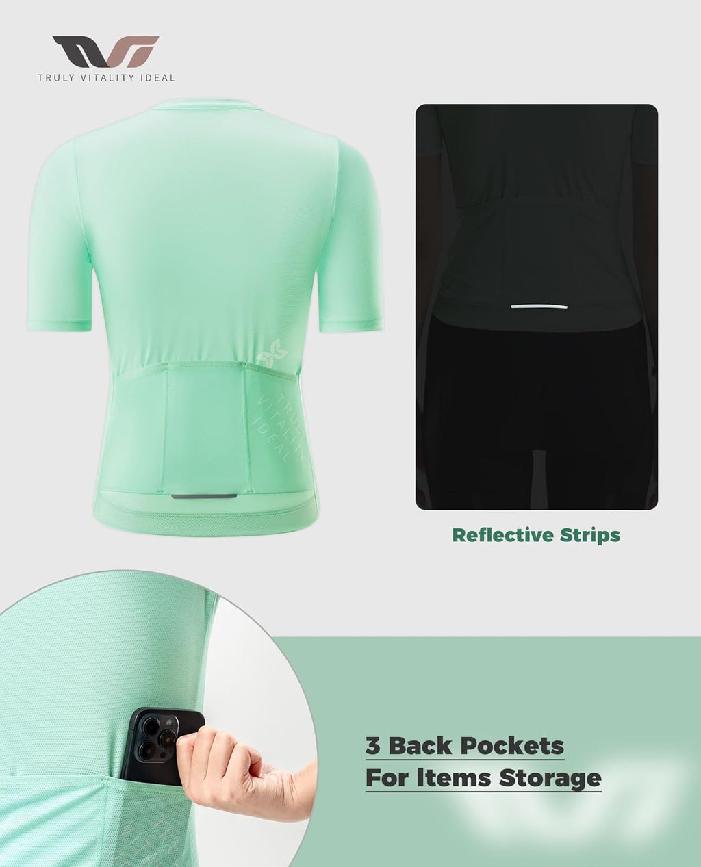 ROCKBROS TVI Camiseta Ciclismo Mujer Manga Corta, Ropa Ciclismo Maillot Ciclismo Manga Corta Bicicleta Short Sleeve Transpirable Camisetas Deportivas Ciclismo Mujer MTB Verano