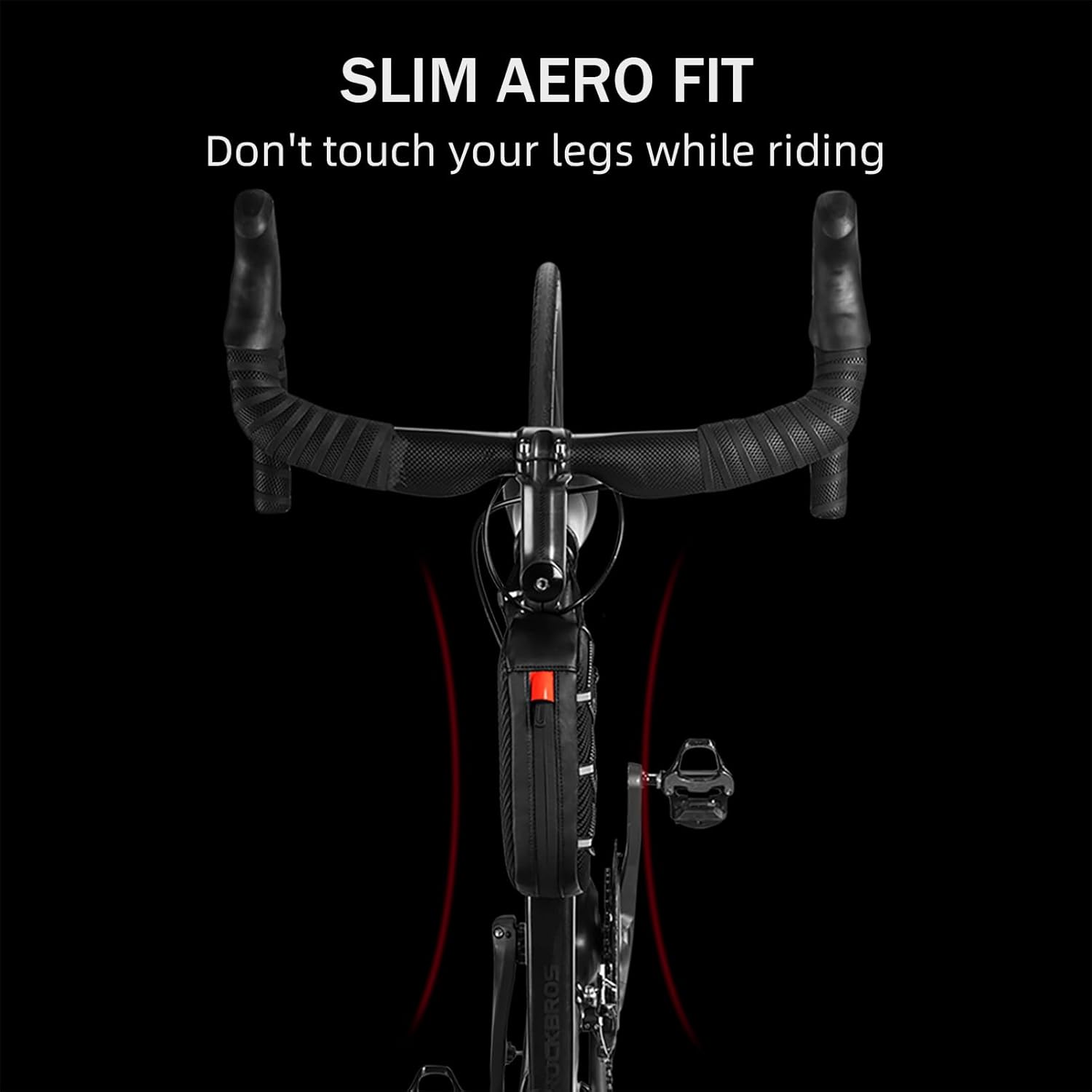 ROCKBROS Bolsa de Bicicleta Impermeable Manillar Superior Bolsa de Bicicleta Negro 1L con 3 Cierres de Velcro Ajustables y Elemento Reflectante 210D Poliéster para Bicicleta