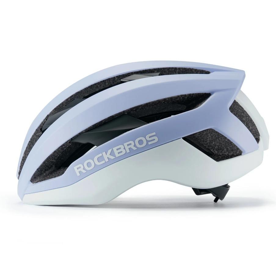ROCKBROS Casco de bicicleta ligero certificado CE LK-79 con marco interior reforzado, carcasa exterior de policarbonato (PC), espuma EPS, sistema de ventilación y cierre magnético rápido, peso de 284 g