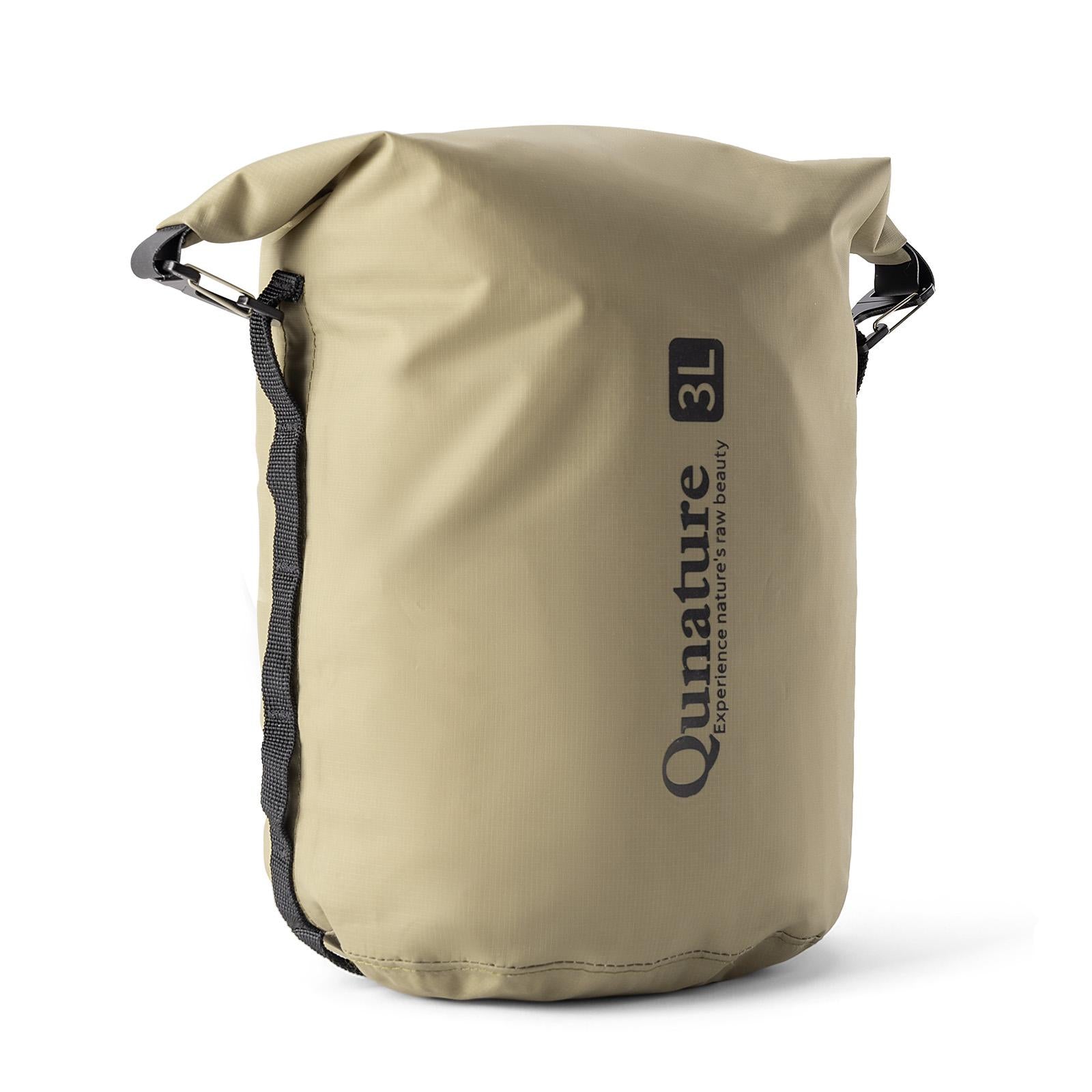 ROCKBROS bolsa de compresión impermeable caqui de 3 litros sobre fondo blanco