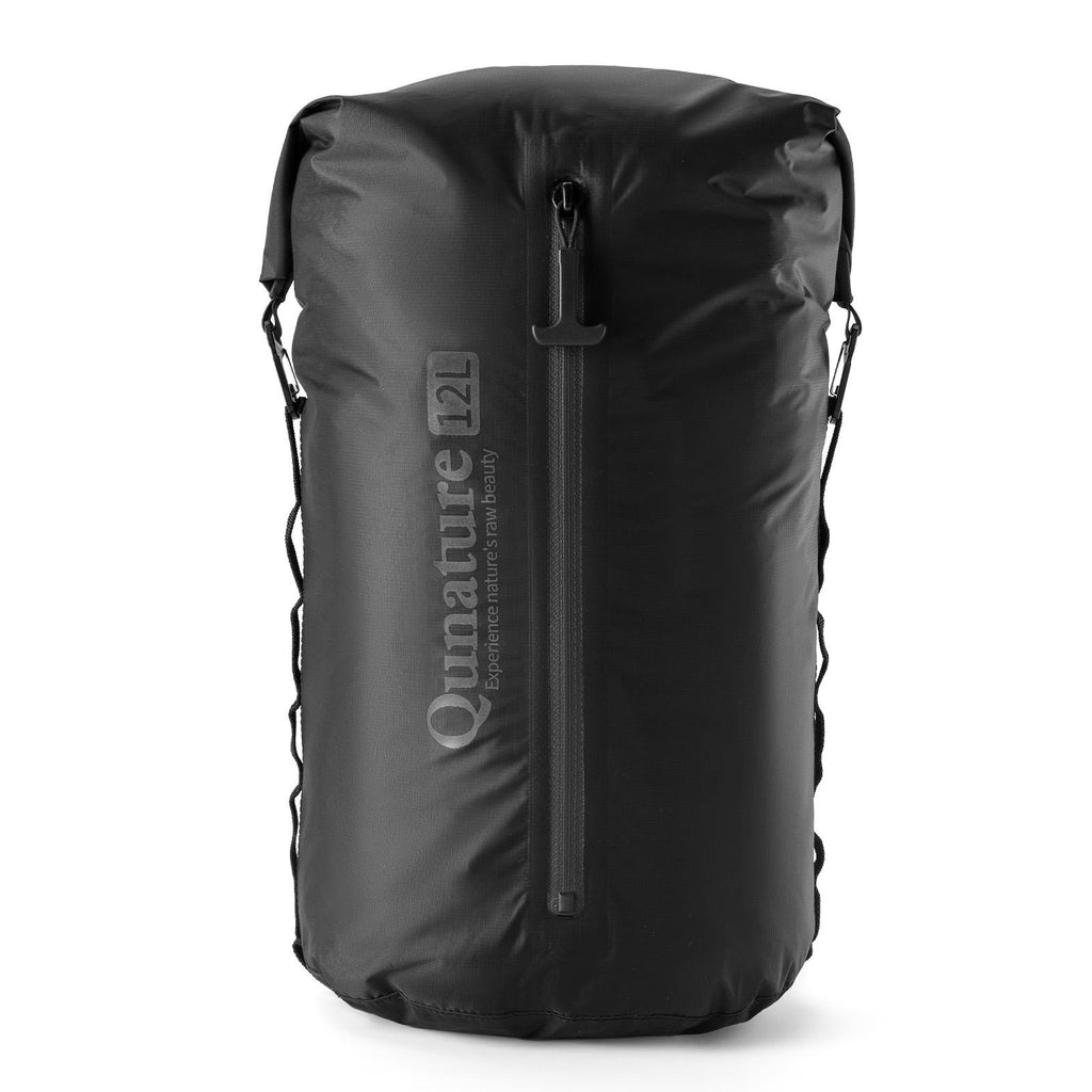 ROCKBROS bolsa de compresión impermeable negra de 12 litros sobre fondo blanco