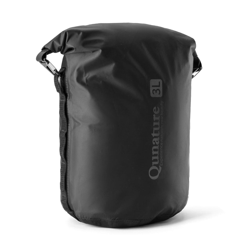 ROCKBROS bolsa de compresión impermeable negra de 3 litros sobre fondo blanco