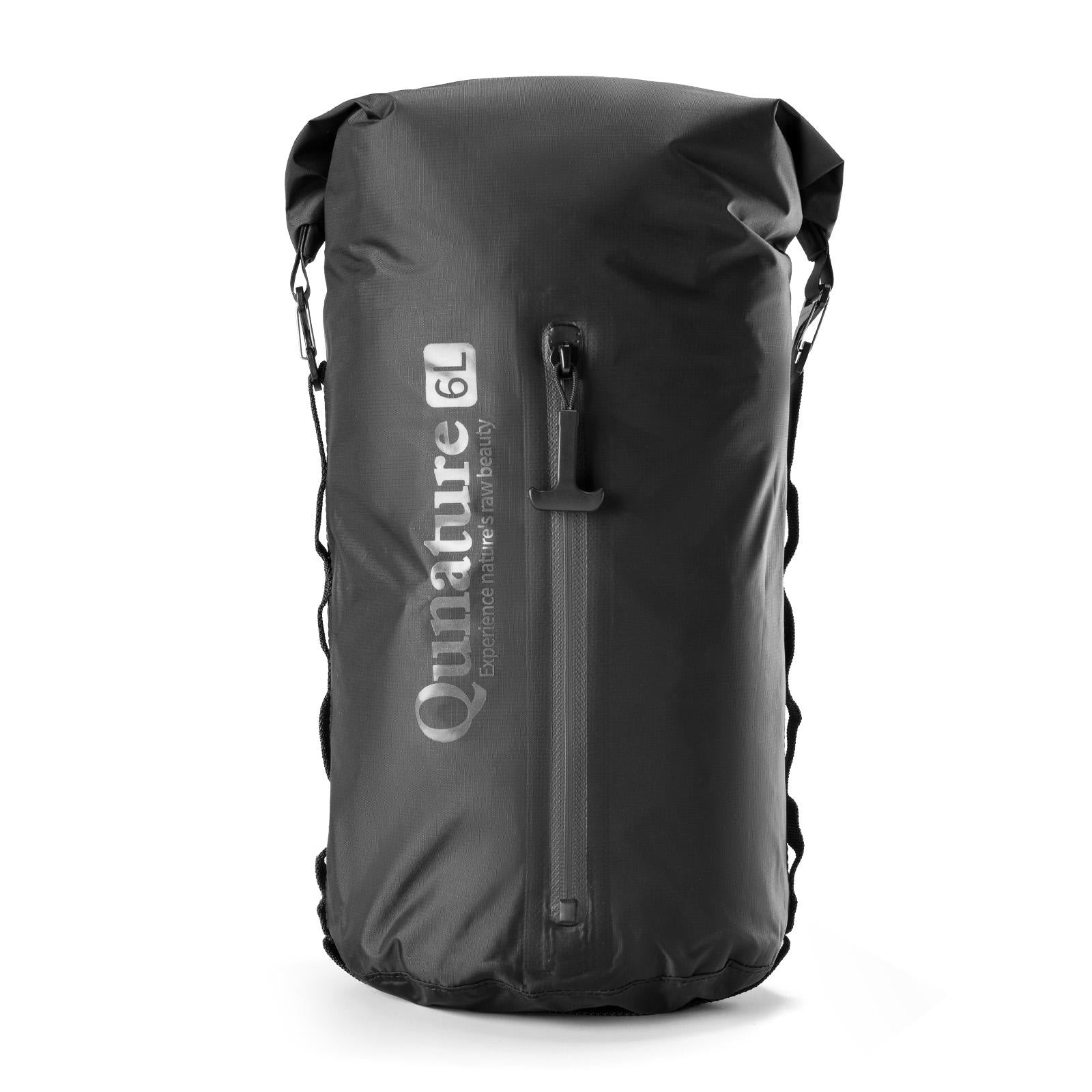 ROCKBROS bolsa de compresión impermeable negra de 6 litros sobre fondo blanco