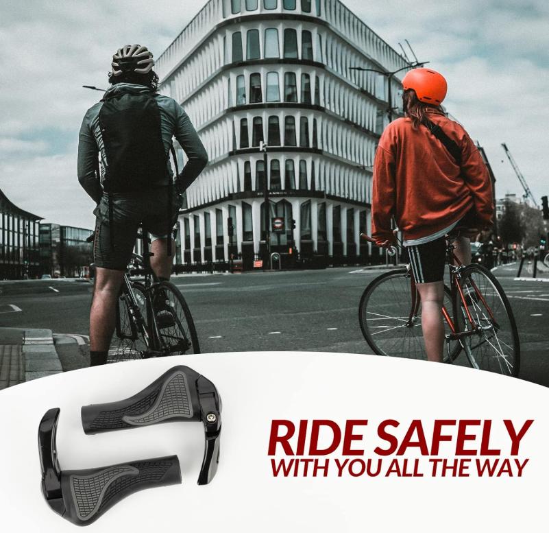 ROCKBROS agarres de manillar para bicicleta con escena de ciclismo urbano para hombre y mujer
