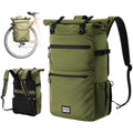 ROCKBROS bolsa de bicicleta 3 en 1 para portaequipajes color verde militar multifuncional