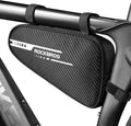 ROCKBROS bolsa triangular para bicicleta montada en el cuadro sobre fondo blanco