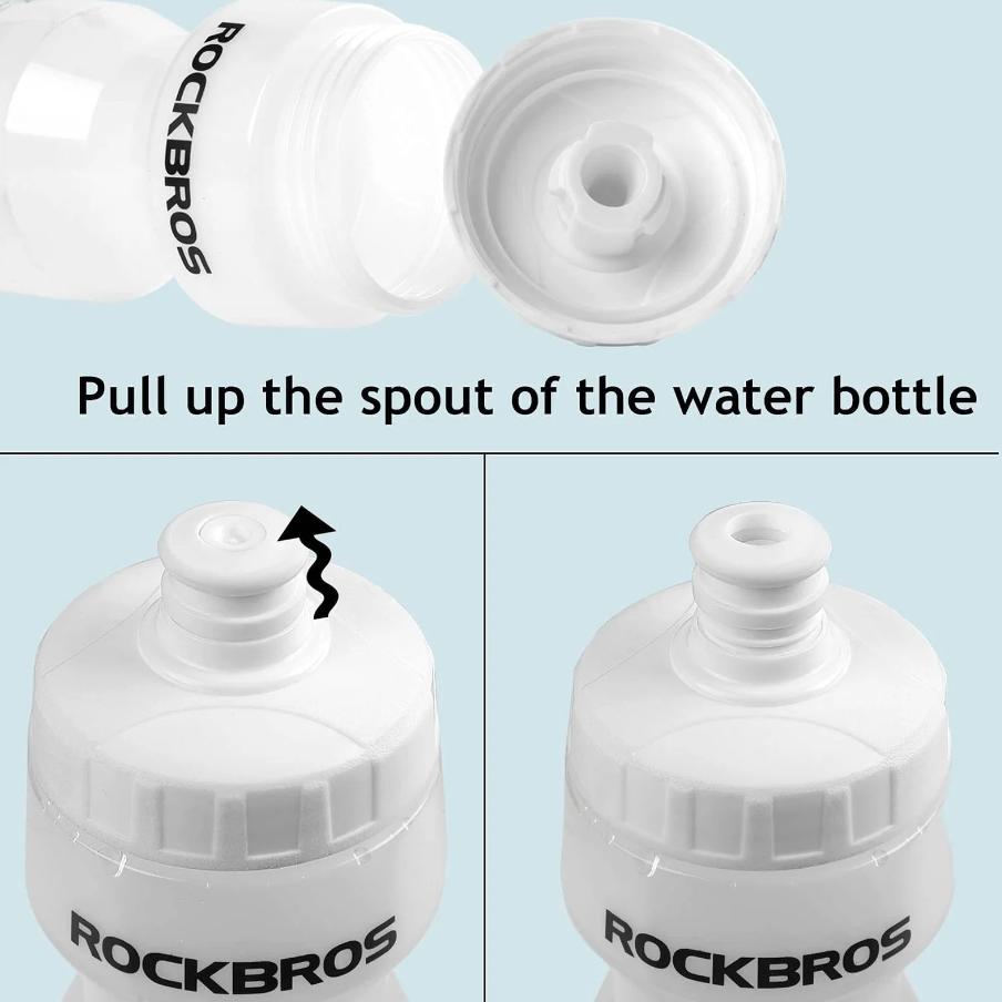 ROCKBROS botella de agua diagrama de operación para tirar hacia arriba la boquilla
