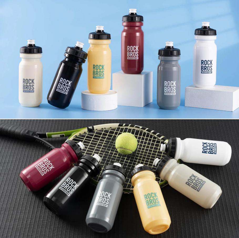 ROCKBROS botella de agua para bicicleta en todos los colores disponibles con escenas de deporte variadas