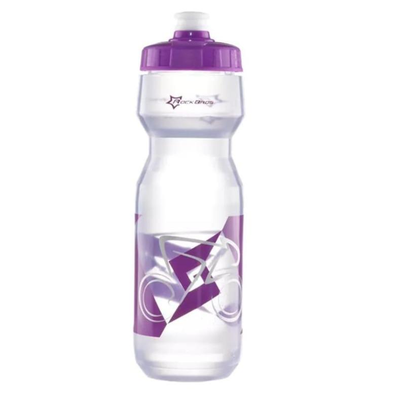 ROCKBROS botella de agua para bicicleta blanco-purpura transparente sobre fondo blanco
