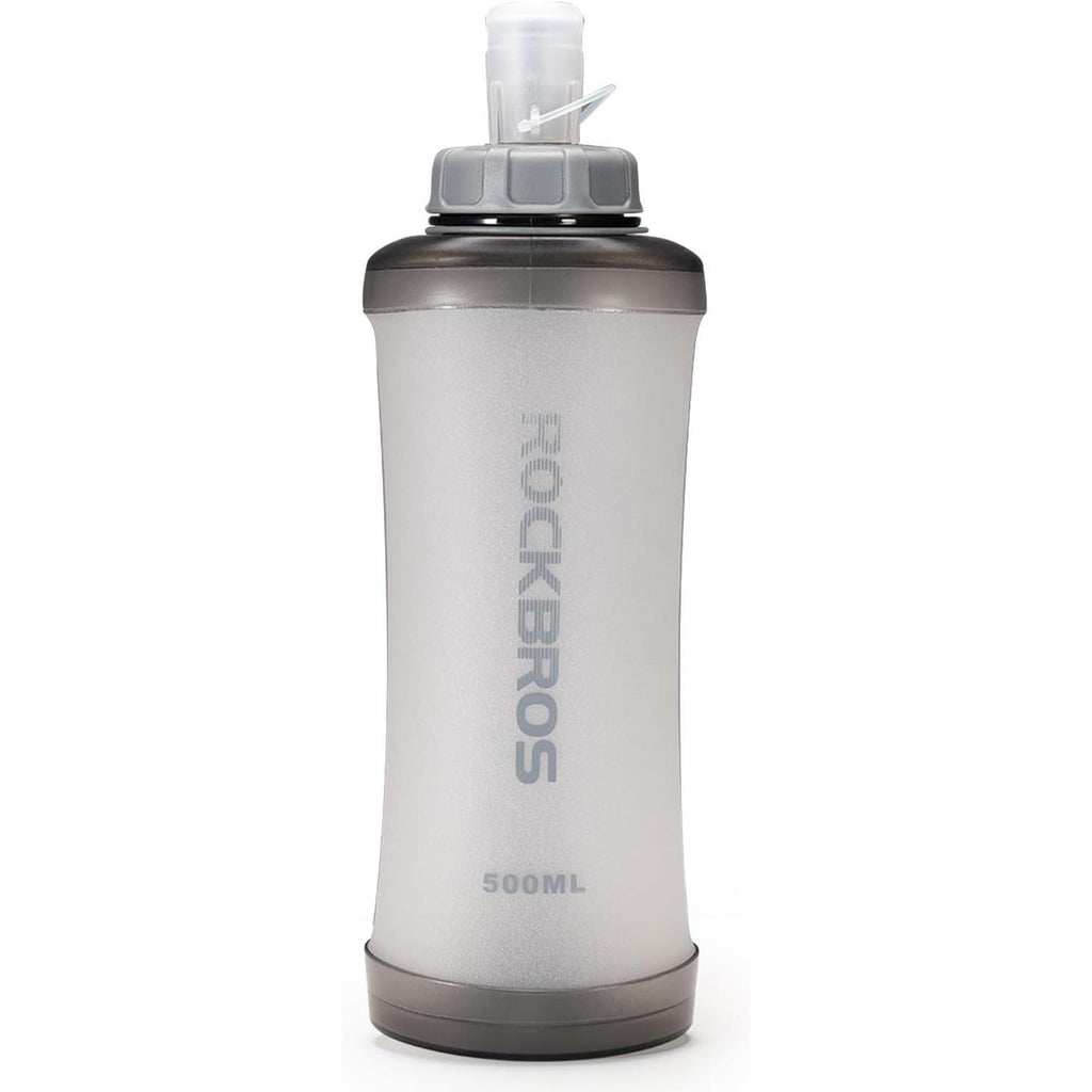 ROCKBROS botella de agua para bicicleta blanca de 500ml sobre fondo blanco
