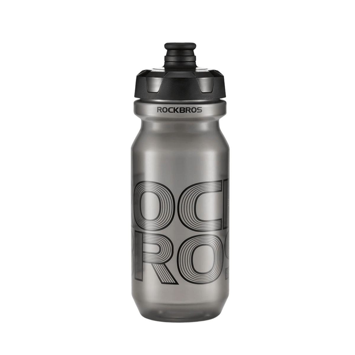 ROCKBROS botella para bicicleta de color gris humo degradado sobre fondo blanco

