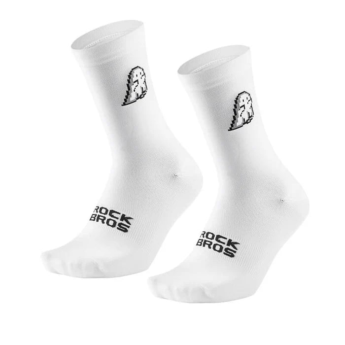 ROCKBROS Calcetines Ciclismo Bicicleta Hombre Mujer, Calcetines Ciclismo Transpirables para Ciclismo, Correr, Fitness, Entrenamiento, Calcetines Cómodos con Talón Reforzado & Tira Antideslizante en el Empeine, 36-46