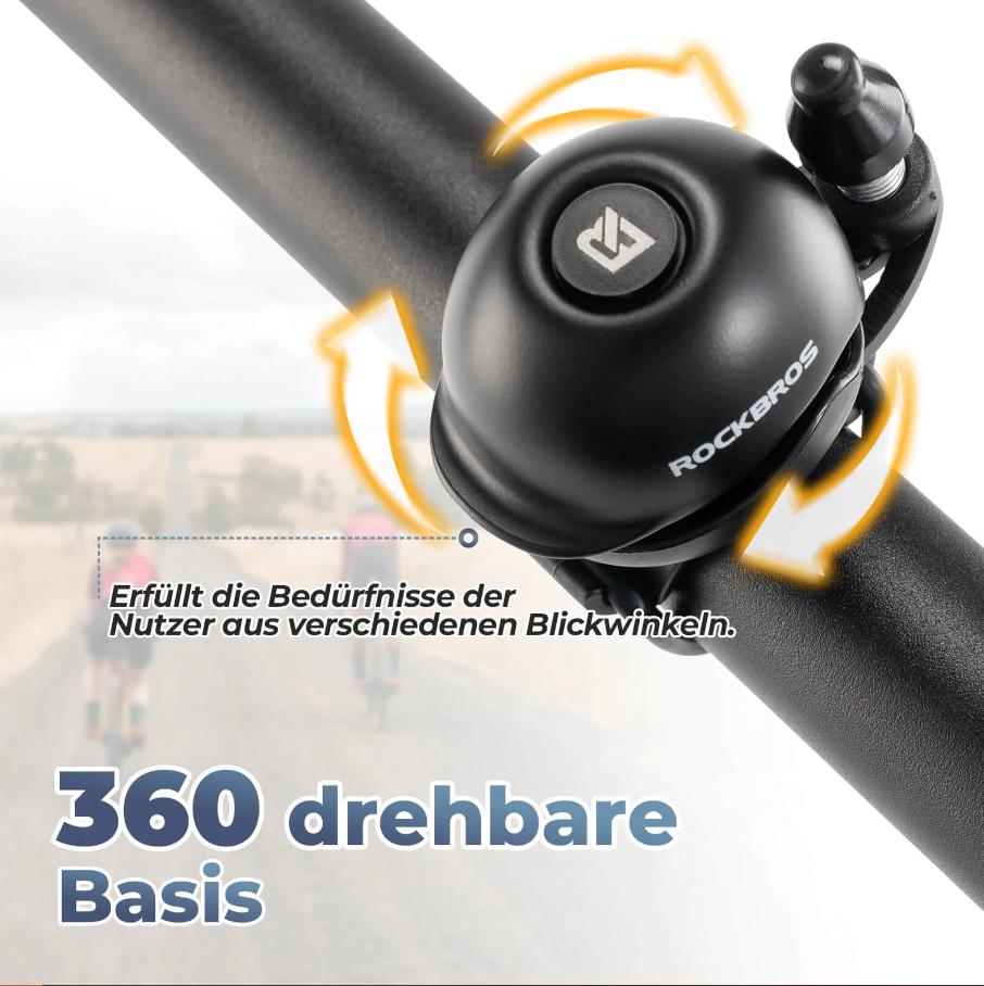 ROCKBROS campana bicicleta con base giratoria de 360 grados instalada en el manillar