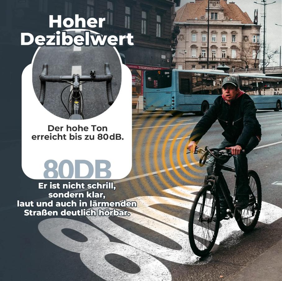 ROCKBROS campana bicicleta de alto volumen de 80 db usada por hombre en entorno de ciudad