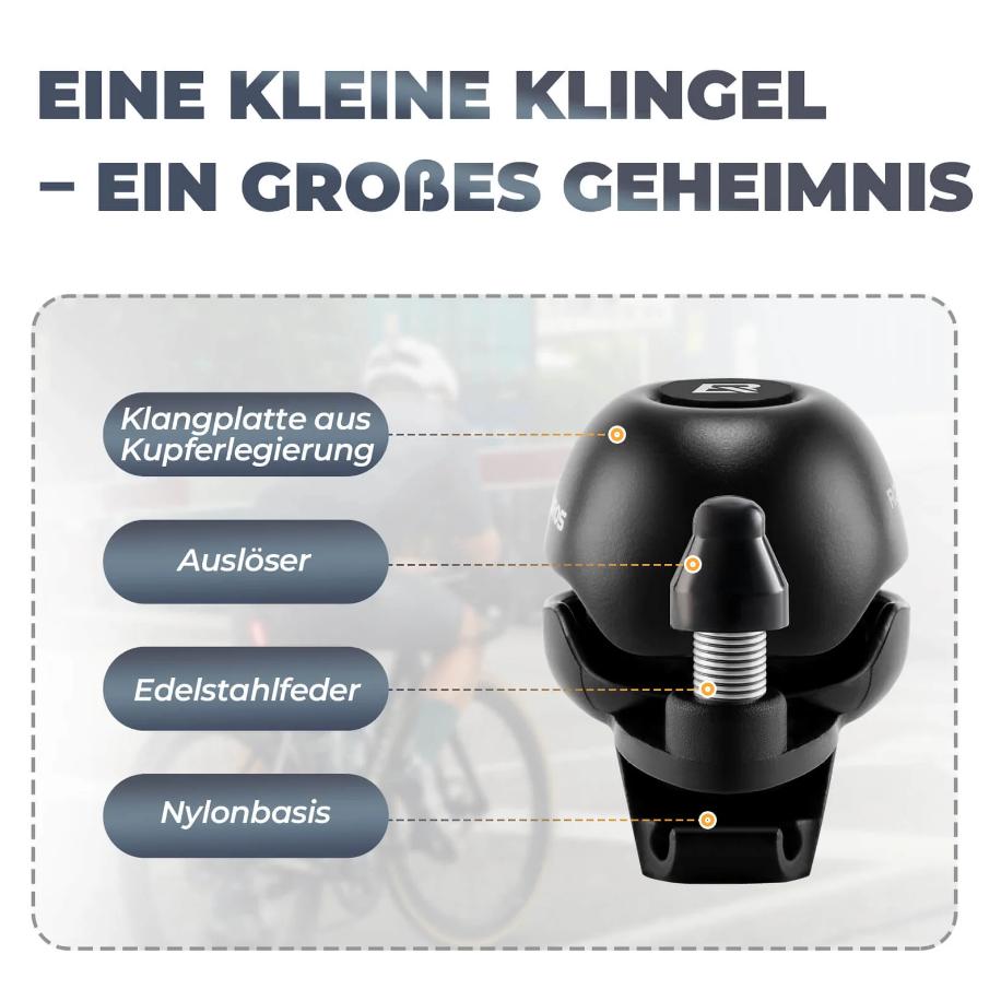ROCKBROS campana bicicleta con diagrama que muestra sus componentes internos detallados