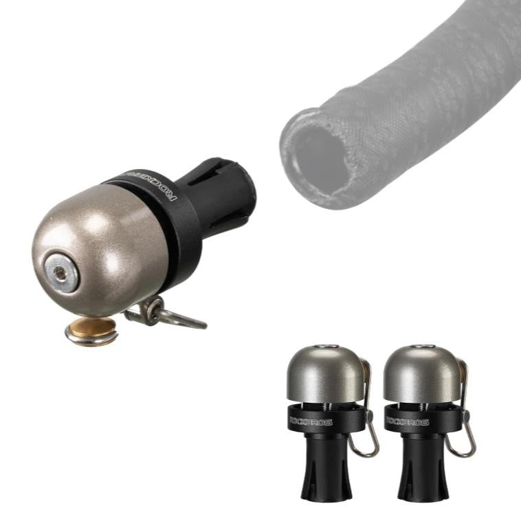 ROCKBROS campana para bicicleta color titan mostrando una unidad y dos unidades sobre fondo blanco