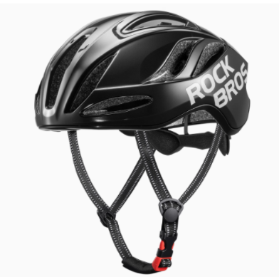 ROCKBROS casco de bicicleta urbano ajustable color negro obsidiana sobre fondo blanco